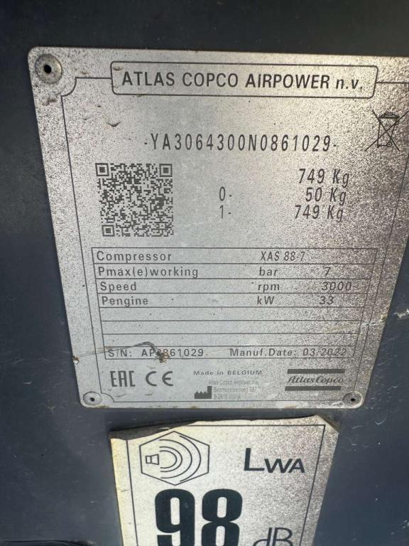 Atlas Copco XAS88-7 Photo 3