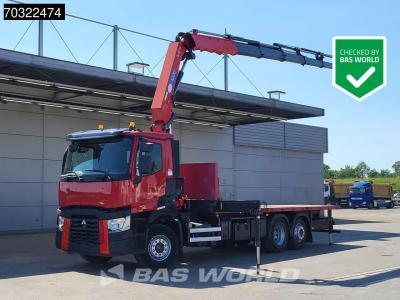 Renault C 380 6X2 HMF 3220 K6 Kran Crane lift-Axle Automatic Optibrake Euro 6 sold by BAS World B.V.