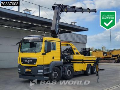 Man TGS 41.480 8X4 Miller Industries Vulcan V100 Recovery truck HIAB 322EP-4 HIDUO Crane Winch Euro 5 sold by BAS World B.V.