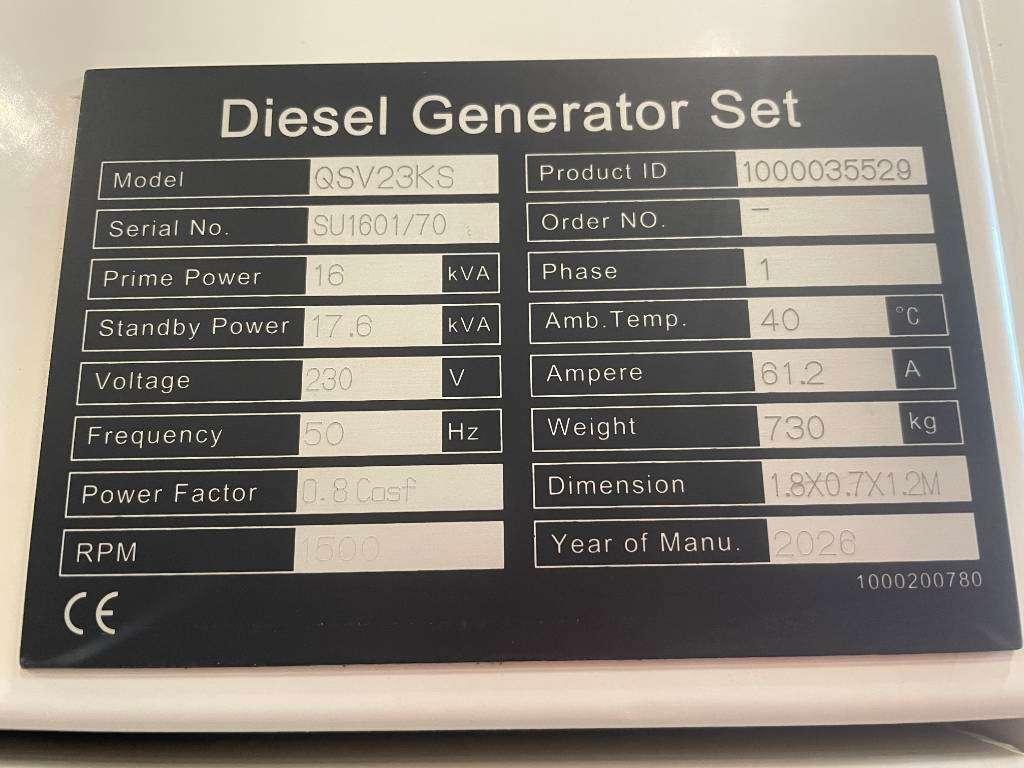 Kubota V2403-M-DI-BG - 25kVA Generator - DPX-20031 Photo 6