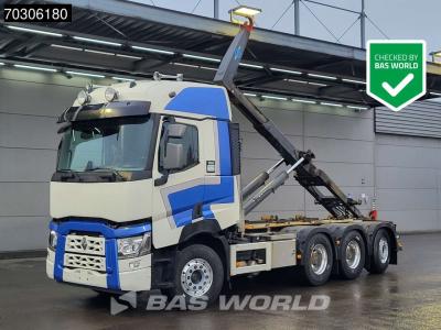 Renault C 520 C 8X4 24tons AJK containersystem Lift+steering axle Retarder Euro 6 sold by BAS World B.V.