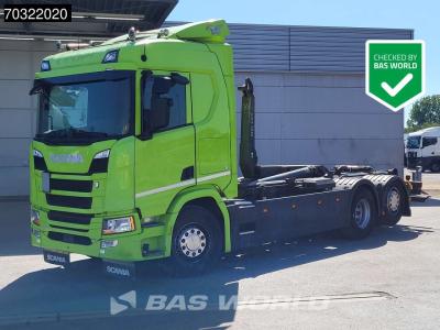 Scania R450 6X2 Meiller RS 21 70 containersystem Lift+steering axle Automatic Retarder Euro 6 sold by BAS World B.V.