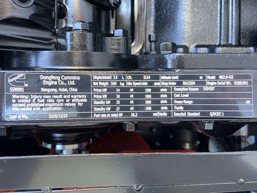Cummins 4B3.9-G2 - 28 kVA Generator - DPX-19830 Photo 11